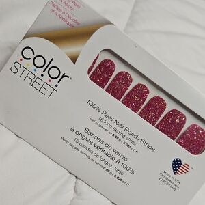 Color Street Sparkling Pink Nail Strips